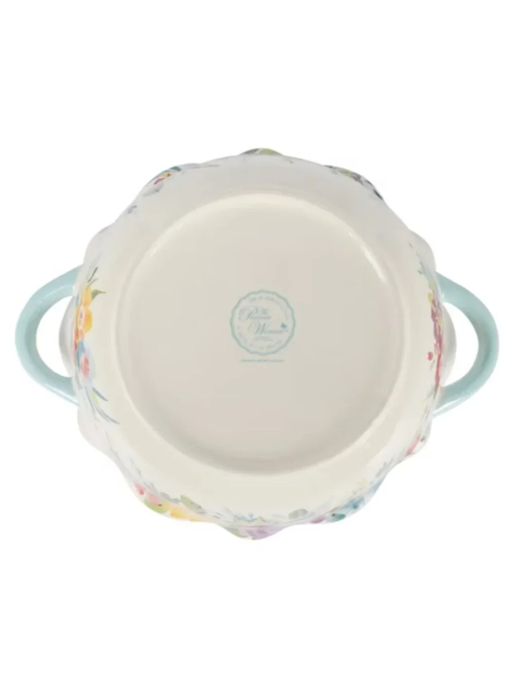 The Pioneer Woman Multicolor Romance Blossom Ceramic Serving Bowl with Handles